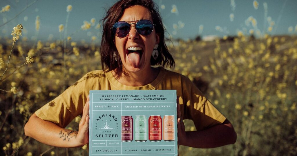 Hard seltzer outdoor lifestyle shot