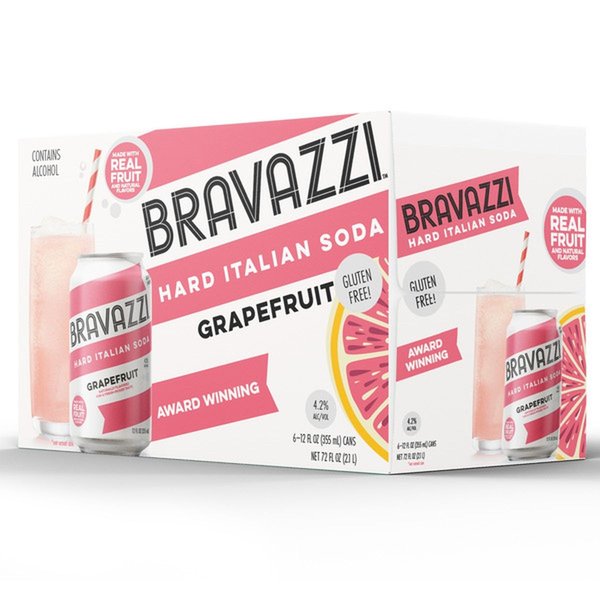 Bravazzi Grapefruit Hard Italian Soda