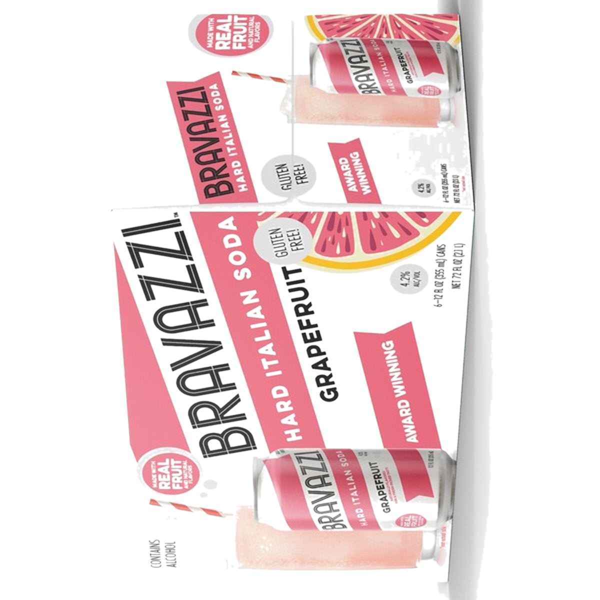 Bravazzi Grapefruit Hard Italian Soda