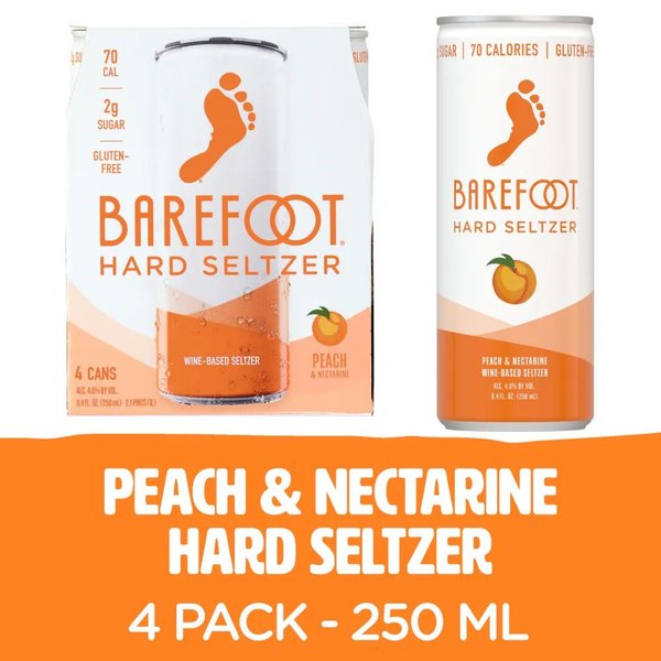 Barefoot Hard Seltzer Peach Nectarine