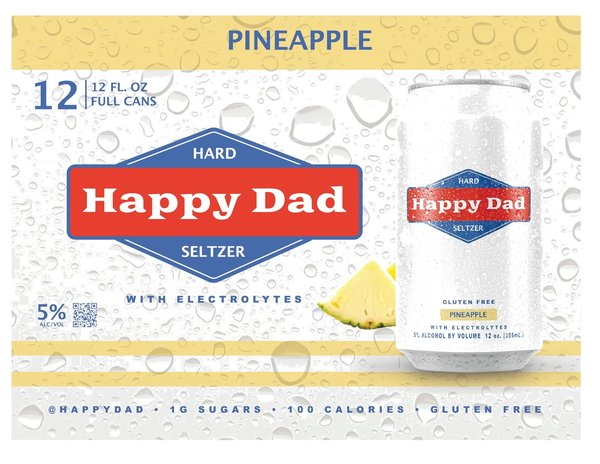 Happy Dad Hard Seltzer Pineapple