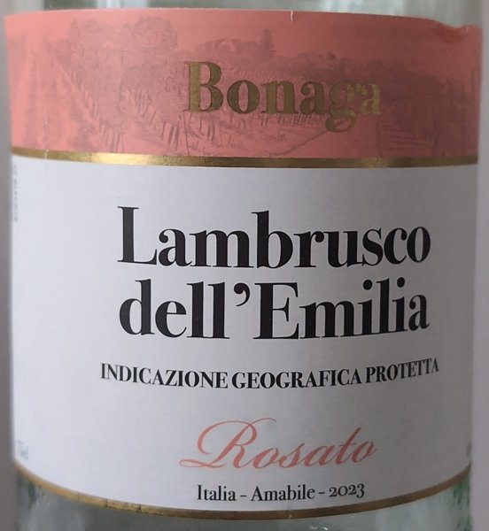Bonaga, Villa Bonaga Lambrusco dell'Emilia Rosato