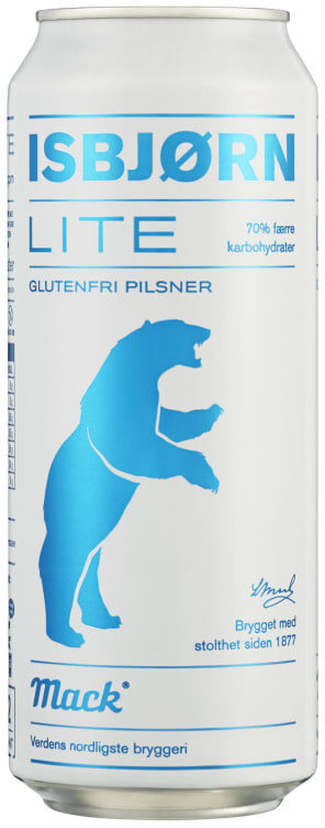 Macks ølbryggeri as Isbjørn Lite, pilsner beer, 4,5%