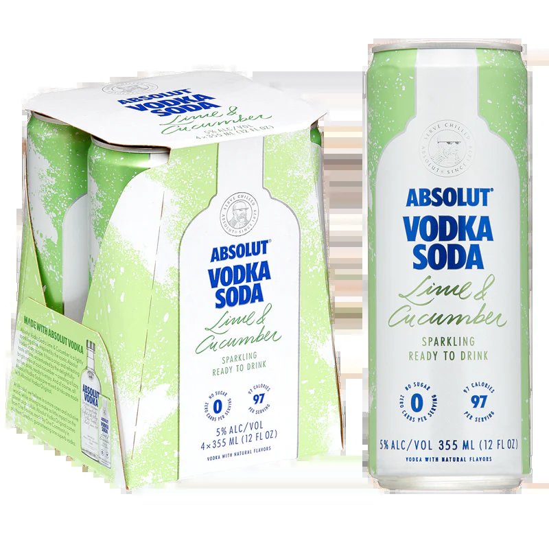 Absolut Vodka Soda Lime & Cucumber
