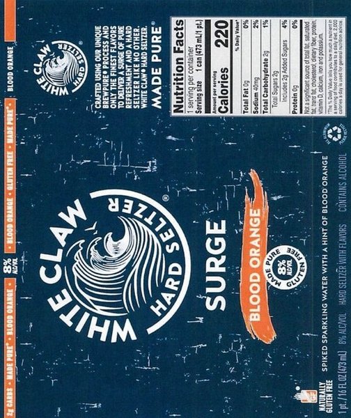White Claw Surge Blood Orange